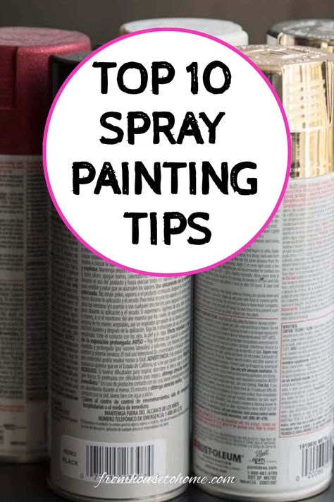 top 10 spray painting tips Painting Tips And Tricks, Small Room Diy, Easy Diy Home Projects, How To Spray Paint, Spray Paint Furniture, Sewing Room Storage, House To Home, Painting Metal, Christmas Organization