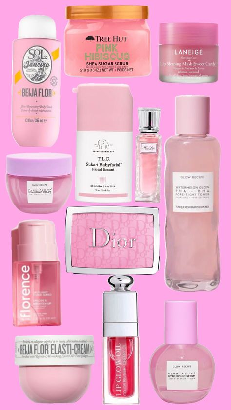 #pink #skincare Pink Skincare, Bday Wishlist, Lip Sleeping Mask, Ballet Pink, Sweet Candy, Sugar Scrub, Skincare Routine, Hibiscus, Toner