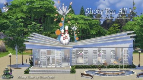 Khany Sims: Shoot'em all - bowling • Sims 4 Downloads Sims 4 Community Lots, Sims 4 Content, The Sims 4 Lots, Sims 4 Downloads, Sims 4 Update, Bowling Alley, Sims 4 Mods Clothes, Sims Community, Sims 4 Houses