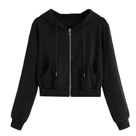 Blank Hoodies, Cropped Zip Up Hoodie, Crop Pullover, Crop Top Sweatshirt, Sweatshirt Women, Hooded Tops, Crop Sweatshirt, Casual Hoodie, Crop Jacket