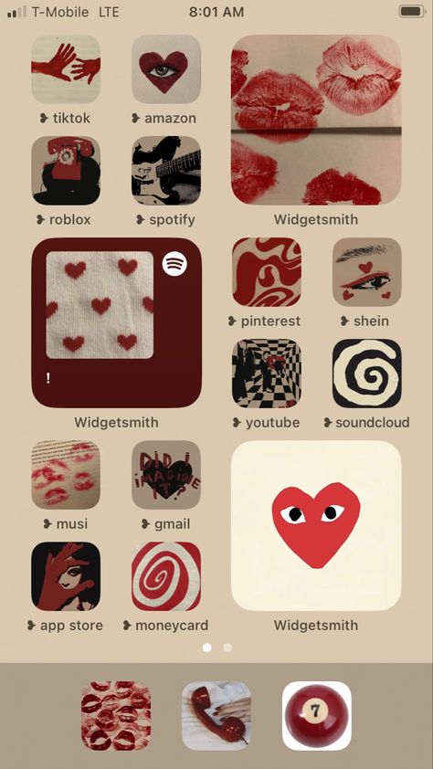 Red Widget Homescreen, Red Iphone Aesthetic Homescreen, Red Themed Homescreen, Widget Iphone Aesthetic Red, Red Homescreen Aesthetic, Red Home Screen Aesthetic, Dark Red Homescreen Ideas, Red Phone Theme Aesthetic, Red Theme Iphone Layout