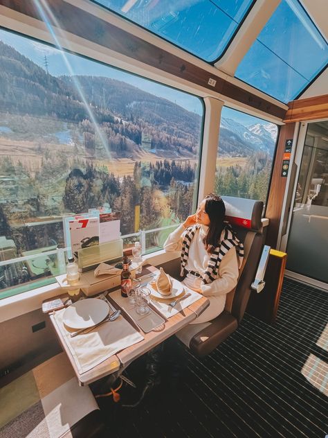 GLACIER EXPRESS TRAIN 2023 GUIDE: IS IT WORTH IT? All you need to know before booking! - Olliechinny Glacier Express Switzerland, Swiss Lifestyle, Eurotrip Outfits, Glacier Express, Swiss Travel Pass, Bernina Express, Lausanne Switzerland, Andermatt, Swiss Travel