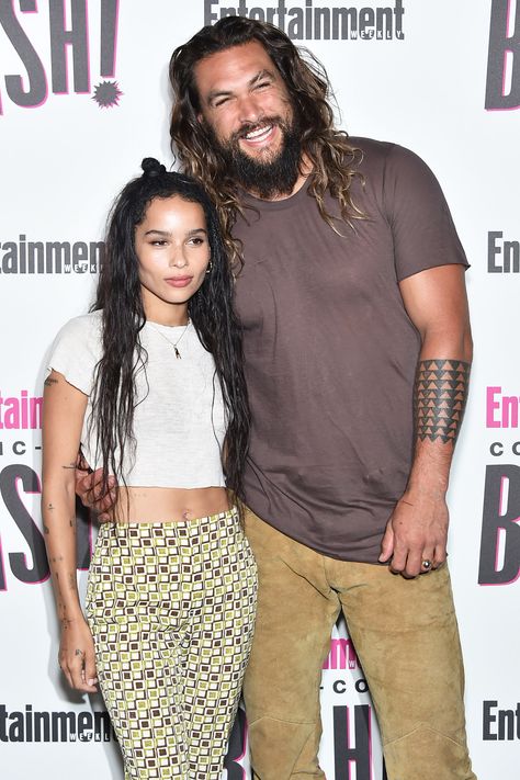 Matching Tattoos and a Very Modern Family: Inside Jason Momoa's Bond with Zoë and Lenny Kravitz Jason Momoa And Zoe Kravitz, Zoe Kravitz Tattoos, Actor Denzel Washington, Zoe Kravitz Style, Zoë Kravitz, Lisa Bonet, Band Rock, Zoe Kravitz, Paris Wedding