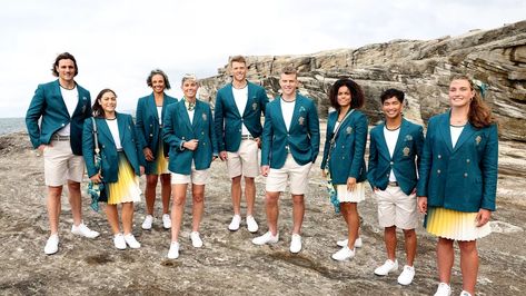 Australian Olympics uniform unveiled for Paris 2024 Olympic Uniform 2024, Olympics Outfits, Team Usa Olympics 2024, Usa Olympic Team 2024, Usa Gymnastics Olympics 2024, Paris Olympics 2024 Gymnastics, Men Tees, Rugby Sevens, Olympics Opening Ceremony