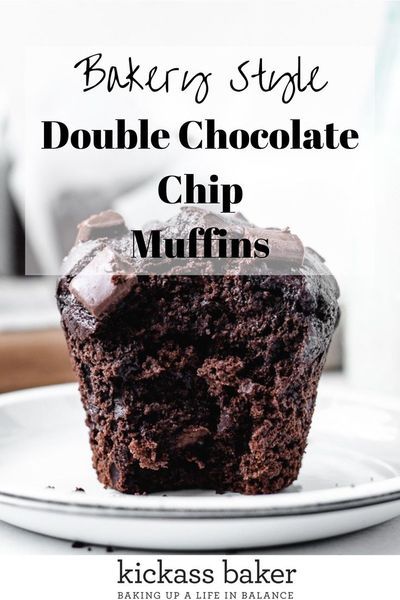 Double Chocolate Chip Muffins, Chocolate Chip Muffin Recipe, Chocolate Muffin Recipe, Jumbo Muffins, Bakery Style Muffins, Double Chocolate Muffins, Best Bakery, Chocolate Chip Muffins, Chocolate Muffins