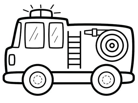 Firetruck Coloring Pages, Firefighter Drawing, Fire Safety Preschool Crafts, Fire Truck Drawing, Fire Truck Craft, Fire Safety Preschool, Family Coloring Pages, Transportation Preschool, Art Activities For Toddlers