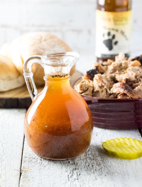 North Carolina BBQ Sauce - Fox Valley Foodie Pulled Pork Finishing Sauce, Sauce For Pulled Pork, Nc Bbq Sauce, North Carolina Bbq Sauce, North Carolina Bbq, Vinegar Based Bbq Sauce, Pulled Pork Sauce, Vinegar Bbq Sauce, Nc Bbq