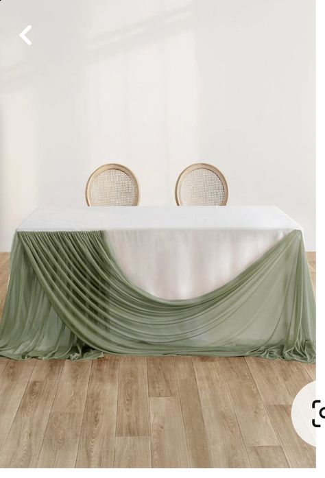 Rectangle Head Table Wedding, Sage Green Sweetheart Table, Bridal Table Backdrop, Sweetheart Table Backdrop, Table Swag, Wedding Head Table, Head Table Decor, Head Table Wedding, Bridal Table