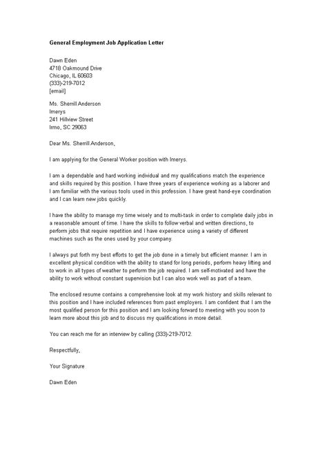 General Employment Job Application Letter - How to create a General Employment Job Application Letter? Download this General Employment Job Application Letter template now! Boo Did I Scare You Im A Job Application, Simple Job Application Letter For Student, Application Letter As A General Worker, Application Letter For Employment Sample, Employment Format For Yahoo, Application Letter For Work Immersion, Simple Job Application Letter, Application Letter For Employment, Job Application Example