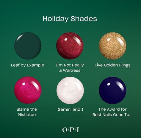 Opi Peppermint Bark And Bite, Opi Christmas Nails, Christmas Mani Pedi Combos, Winter Color Palette Nails, Opi Christmas Colors, Opi Dip Colors, Holiday Nails Dip, Opi Winter Colors, December Dip Nails