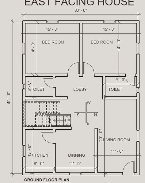 2BHK HOUSE PLAN || 1200 sq. ft. East Facing House Ground Floor Plan 2bhk House Plan With Pooja Room, House Plan 1200 Sq Ft, 2bhk Plan, 2 Bhk House Plan, 1200 Sq Ft House Plans, 1200 Sq Ft House, 2bhk House Plan, Pooja Room Design, Pooja Room