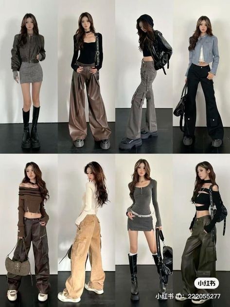 Concert Korean Outfit, Seoul Clubbing Outfit, Douyin Tomboy Outfits, Winter Outfits Acubi, Concert Ootd Ideas, Outfit Ideas Acubi, Acubi Style Outfits Winter, Acubi Winter Outfit, Winter Acubi Outfits