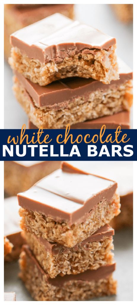 Nutella Oatmeal, Nutella Bars, White Chocolate Bars, Easy Bars, Nutella Bar, Peanut Butter Oatmeal Bars, Chocolate And Vanilla Cake, Chocolate Nutella, Oatmeal Bars