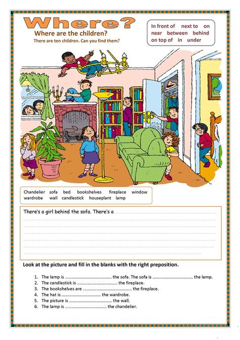 Where? - English ESL Worksheets for distance learning and physical classrooms Defence Day Pakistan Drawings, Grammar Prepositions, English Primary School, Picture Comprehension, English Conversation Learning, Kindergarten Anchor Charts, English Grammar For Kids, Reading Comprehension Kindergarten, Grammar For Kids