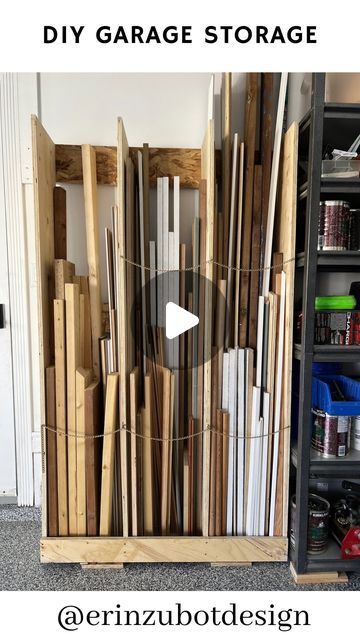 Erin Zubot • HOME DESIGN & DIY on Instagram: "We are slowly getting our garage under control one little corner at a time!  These three projects each took a couple hours and we just used basic plywood, each one took a single sheet. 

We thought about just buying something but building our own storage allowed us to fit each one into the space we had available. 

I considered painting these but that crazy thought passed as quickly as it came 😁

These were very rough construction and pretty basic to put together but if you guys want a tutorial let me know!! 

#garageorganization #garagemakeover #diyorganization" Caulk Storage Ideas, Carport Storage, Carport With Storage, Plywood Storage, Rustic Apartment, Home Design Diy, Garage Makeover, Shop Table, Home Management