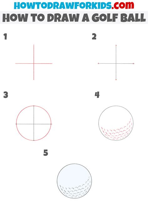 how to draw a golf ball step by step How To Draw A Golf Ball, Golf Ball Drawing, Cool Designs To Draw, Golf Drawing, Tour Aesthetic, Sports Drawings, Ball Drawing, Drawing Tutorials For Kids, Jar Ideas