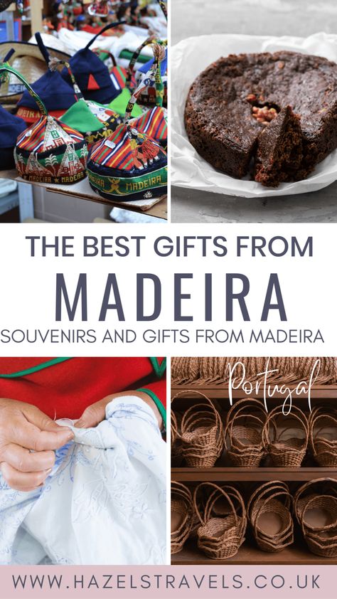 Madeira Souvenirs: 20 Great Gifts and Souvenirs from Madeira Island - Hazel's Travels Madeira Travel, Souvenir Jewelry, Souvenir Store, Fortified Wine, Honey Sticks, Types Of Hats, Artisan Chocolate, Straw Basket, Decorative Tile