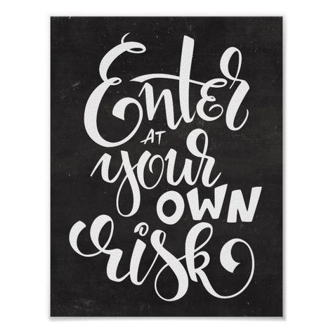 Enter At Your Own Risk Script Chalkboard Halloween Poster - tap/click to get yours right now! #Poster #halloween #happy #halloween #typography #lettering Chalkboard Halloween, Halloween Chalkboard Art, Vintage Halloween Posters, Halloween Chalkboard, Vintage Halloween Cards, Enter At Your Own Risk, Halloween Typography, Vintage Halloween Images, Poster Halloween