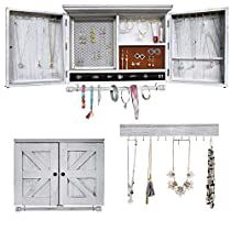 Check this out on Amazon Wall Mounted Jewelry Organizer, Wooden Barn Doors, Wall Mount Jewelry Organizer, Jewelry Organizer Wall, Rustic Barn Door, Hanging Jewelry Organizer, Jewelry Cabinet, Hanging Jewelry, Rustic Jewelry