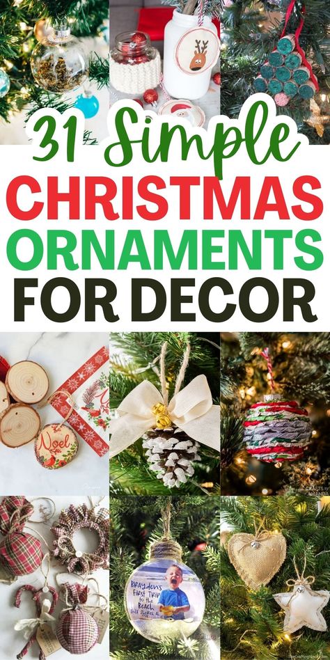 Get creative with these easy DIY holiday ornaments that anyone can make. This guide features simple projects using everyday materials for stunning results. Whether you want to make traditional or modern ornaments, these ideas will help you craft memorable pieces to hang on your tree this year. Diy Holiday Ornaments, Christmas Ornaments Ideas, Easy Diy Christmas Ornaments, Modern Ornaments, Christmas Ornament Ideas, Painted Pinecones, Diy Christmas Ornaments Easy, Christmas Decorations Bedroom, Diy Christmas Decorations Easy