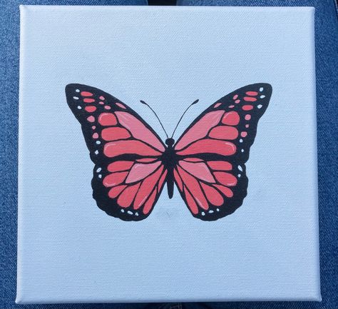 Butterfly Polaroid Painting, Easy Butterfly Painting On Canvas, Pink Butterfly Painting, Fish Drawing For Kids, Butterfly Art Drawing, Butterfly Art Painting, Butterfly Photos, Butterflies Flying, Parking Spot