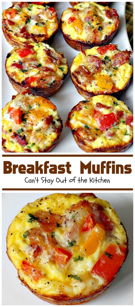 Breakfast Muffins – Can't Stay Out of the Kitchen Resep Vegan, Menu Sarapan Sehat, Holiday Breakfast, Hash Browns, Breakfast Muffins, Gluten Free Breakfasts, Breakfast Brunch Recipes, Breakfast Time, Breakfast Dishes