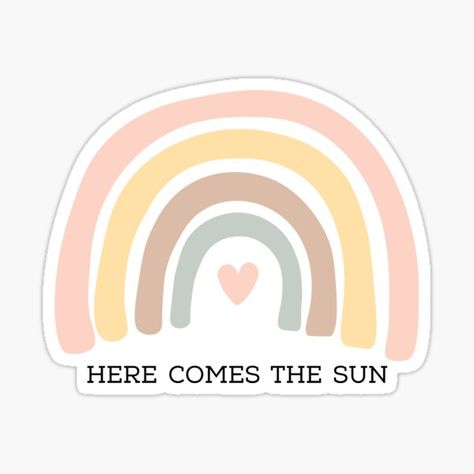 "Here Comes The Sun" Sticker by Francisca21 | Redbubble Sun Sticker, Sun Designs, Women’s History, Here Comes The Sun, Pinterest Logo, Here Comes, Female Artists, Sticker Design, Sell Your Art