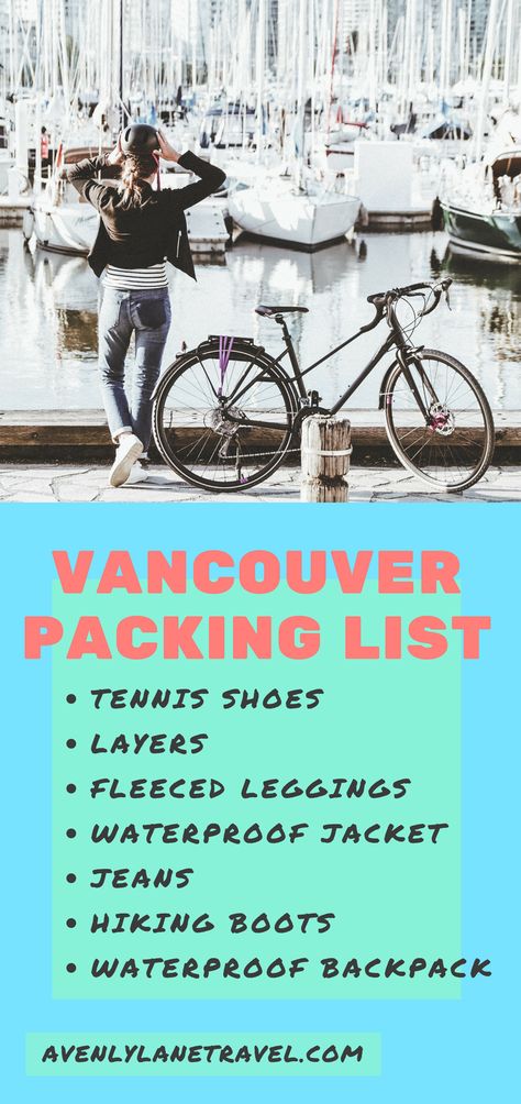 Vancouver packing list for 2 days in Vancouver, Canada. Travel tips on everything to wear and pack for a weekend trip to Vancouver.  Best things to do in Vancouver.  #vancouver #packinglist #style #traveltips #fashion #avenlylane #avenlylanetravel | www.avenlylanetravel.com Packing List 2 Days, Packing List For 2 Days, Pack For A Weekend Trip, Morroco Marrakech, Packing For A Weekend Trip, Weekend Packing List, Columbia Travel, Things To Do In Vancouver, Seattle Trip