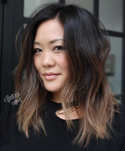 Short Brunette Hair, Balayage Lob, Brown Ombre Hair, Ombré Hair, Hair Color Techniques, Balayage Brunette, Ombre Hair Color, Grunge Hair, Shoulder Length Hair