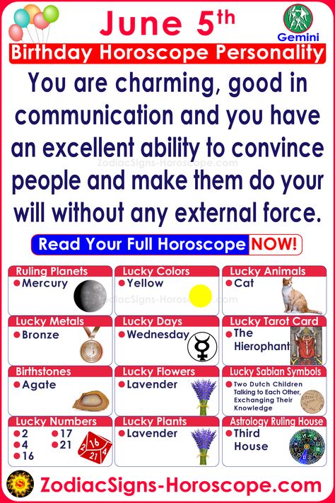 Lucky Things, June Horoscope, Birthday Personality, Birthday Horoscope, Gemini Birthday, Zodiac Gemini, Tarot Astrology, Zodiac Birthdays, Horoscope Gemini