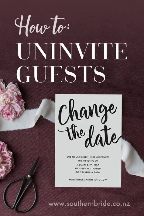 How do you uninvite guests when you've already sent out a Save the Date? - Southern Bride Diy Wedding Planning, Wedding Planning On A Budget, Wedding Guest List, Wedding Etiquette, Southern Bride, Wedding Rituals, Wedding Planning Advice, Wedding Event Planner, Wedding Advice