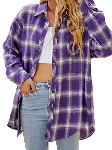 Flannel Shirts For Women, Business Casual Blouse, Plaid Shirt Women, Womens Flannel Shirt, Flannel Shirts, Oversized Long Sleeve, Shirt Blouses Tops, Plaid Blouse, Women Long Sleeve Tops