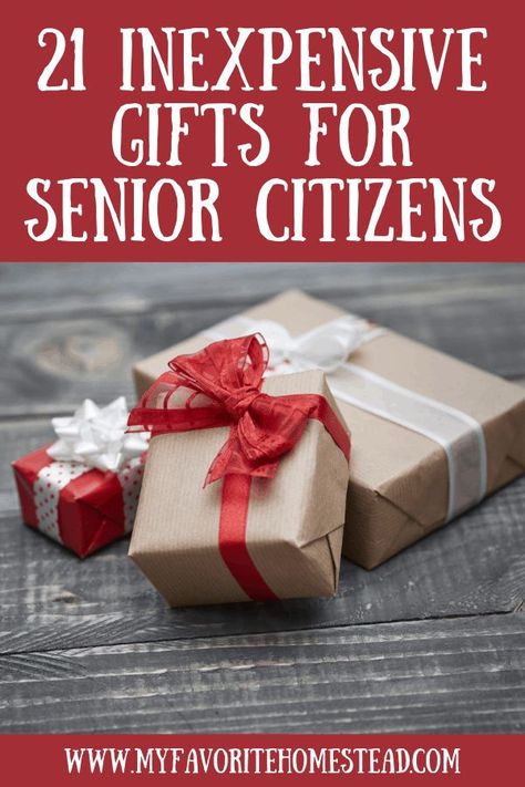 Don't know what gift to get your senior loved one or elderly parent? Check out this post for a list of inexpensive gifts for senior citizens and get them something they are sure to love! #seniorcitizens #agingparents #elderly Small Gifts For Older People, Gift Basket For Older Women, Gift Baskets For Older Women, Christmas Gifts For Older Women Over 70, Christmas Gifts For Seniors Citizens, Gifts To Make For Nursing Home Residents, Christmas Gifts For Nursing Home Residents, Senior Citizen Gift Ideas, Nursing Home Christmas Gifts