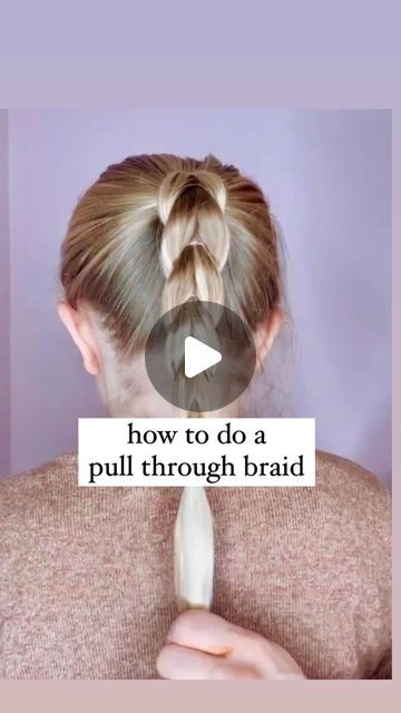 HOW TO DO A PULL THROUGH BRAID HAIRSTYLE - HERE IS HOW TO DO A PULL THROUGH BRAID HAIRSTYLE. High Plait Ponytail, Pull Through Bubble Braid Tutorial, How To Do Cheer Hair, Pull Through Ponytail Braid, Pull Thru Braid Tutorial, Hair Pull Through Tool, Easy Pulled Up Hairstyles, How To Pull Through Braid, Pull Through Braids Tutorial