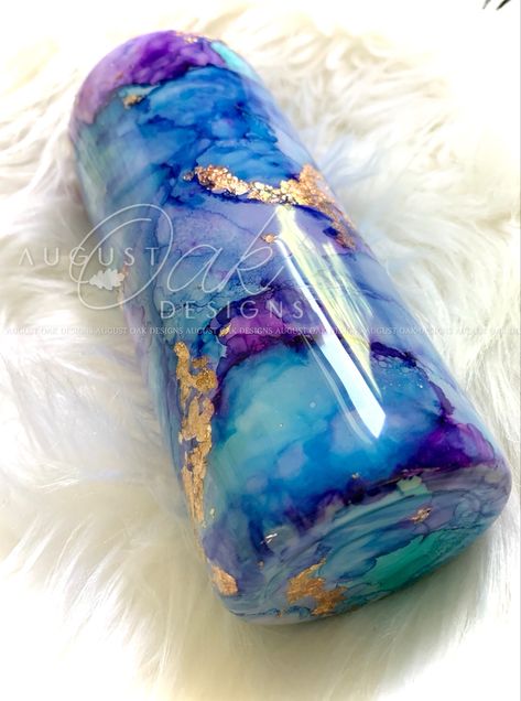 Watercolor tumbler alcohol ink purple blue tumbler gold flake tumbler design epoxy tumbler glitter tumbler marble tumbler august oak designs Cool Epoxy Tumbler, Marble Tumbler Ideas, Blue Tumbler Ideas, Purple Tumbler Ideas, Alcohol Ink Tumbler Ideas, Epoxy Cups Ideas, Epoxy Tumbler Designs, Tumbler Design Ideas, Epoxy Tumbler Ideas