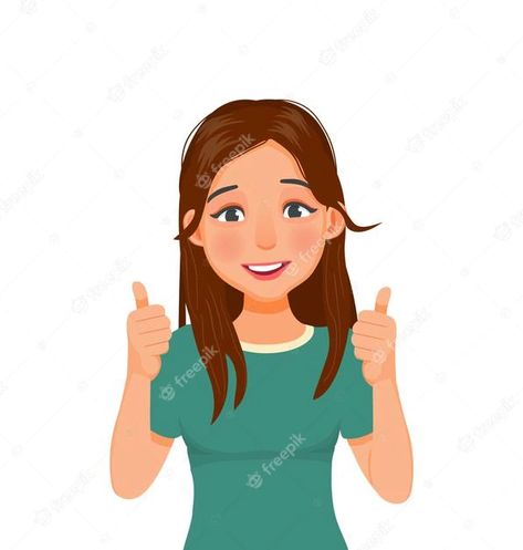 Premium Vector | Young woman giving thumb up and positive feedback looking confident with smiling facial expression Confident Face Expression, Confident Expression, Thumb Up, Drawing Expressions, Facial Expression, Girl Clipart, Smile Girl, Face Expressions, Facial Expressions