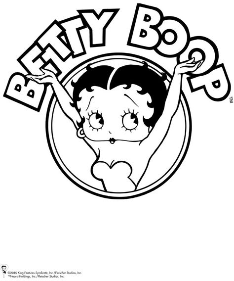 BETTY BOOP Coloring Book by: King Features Syndicate Division -   Dover Publications Coloring Page 5 Betty Boop Tattoos, Betty Boop Art, Betty Boop Pictures, Free Adult Coloring Pages, Desenho Tattoo, Cricut Projects Vinyl, Classic Cartoons, Coloring Book Pages, Colouring Pages