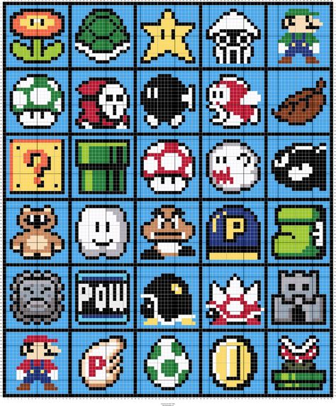 Pixel Art Mario, Mario Quilt, Crochet Mario, Mario Crochet, Perler Bead Mario, Hamma Beads, Tiny Cross Stitch, Perler Bead Templates, Diy Perler Bead Crafts