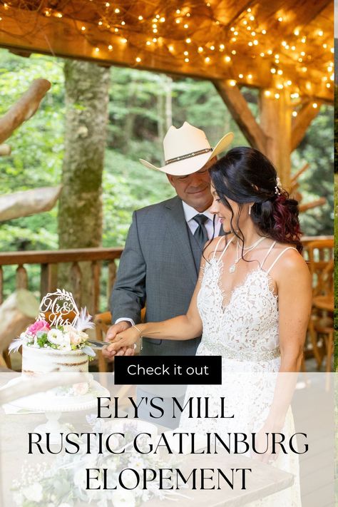 Gatlinburg Elopement | Ely's Mill Elopement | Elopement Photographer. Gatlinburg has a perfect rustic venue for your elopement: Ely's Mill. Discover Gatlinburg wedding photography, Gatlinburg Tennessee weddings, summer mountain elopement, summer elopement ideas, and rustic elopement photos. Go to gatlinburgelopements.com to book your Tennessee elopement coordinator. Gatlinburg Wedding Ideas, Gatlinburg Wedding Elope, Gatlinburg Tennessee Wedding, Gatlinburg Elopement, Rustic Elopement, Gatlinburg Wedding, Tennessee Elopement, Gatlinburg Weddings, Summer Elopement