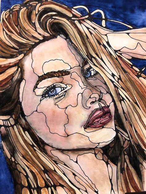 Created by Kathy McMillan with Crayola Markers. Agnes Cecile Sketchbook Gcse, Agnes Cecile, Crayola Markers, Gcse Art, Art Journal, Markers, Sketch Book, Doodles, Created By