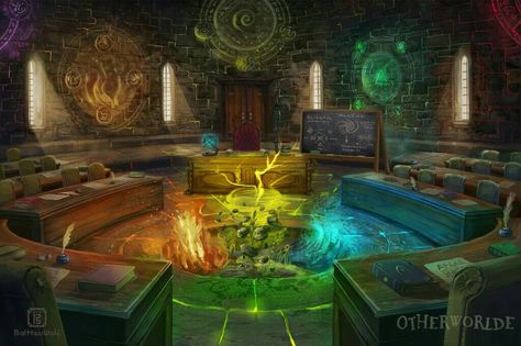 Dr Mundo, Alchemy Lab, Location Design, Wizard School, School Interior, Fantasy Background, Fantasy Castle, Fantasy Places, Fantasy Setting