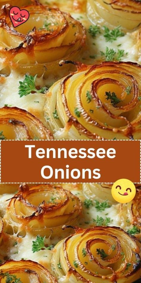 Experience the smoky, savory charm of Tennessee Onions. These caramelized onions are cooked low and The Perfect Onion, Slow Cooker Tennessee Onions, Recipes Using Fried Onions, Fried Cabbage Potatoes And Onions, Simple Onion Recipes, Baked Onion Recipes, Amish Side Dishes, Tennessean Onions, Recipes Using Onions