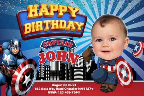 1,510+ customizable design templates for ‘captain america’ Captain America Birthday Invitations, Captain America Birthday Theme, Captain America Invitation Template, Captain America Background, Captain America Invitation, Captain America Pictures, Captain America Photos, Birthday Tarpaulin Design, Tarpaulin Design