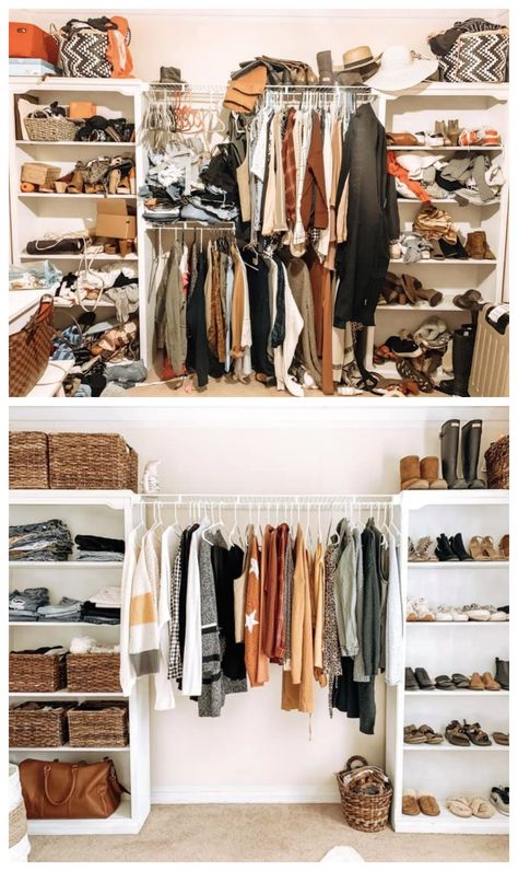 Konmari Organizing, Ideas Armario, Marie Kondo Organizing, Organiser Son Dressing, Nesting With Grace, Organized Closet, Minimalist Closet, Wardrobe Organisation, Konmari Method