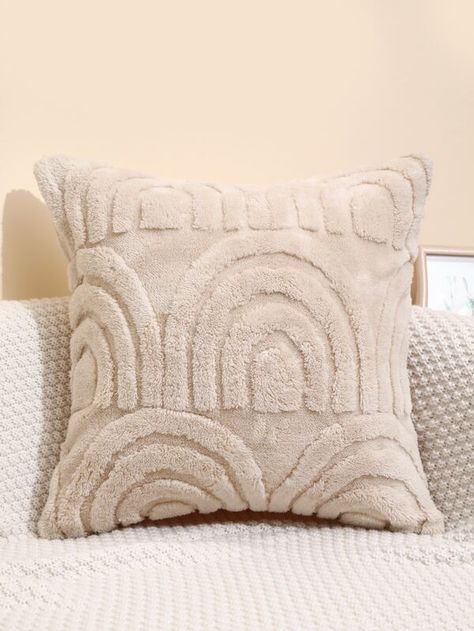 1pc Rainbow Tufted Cushion Cover, Modern Fabric Decorative Throw Pillow Case For Home | SHEIN USA Camel Fabric, Cream Pillow Covers, Cream Pillow, Cream Throw Pillows, Cream Throw, Rainbow Pillow, Cream Pillows, Beige Cushions, Tufted Cushion