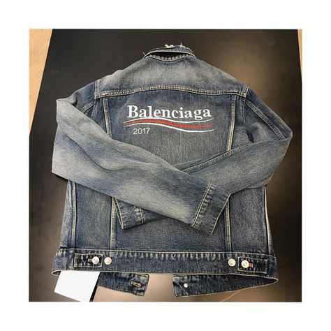 AB † on Instagram: “New Men's Denim Balenciaga Jacket 🔥 #2017” Balenciaga Jacket, New Man, Mens Denim, Balenciaga, Denim Jacket, On Instagram, Instagram