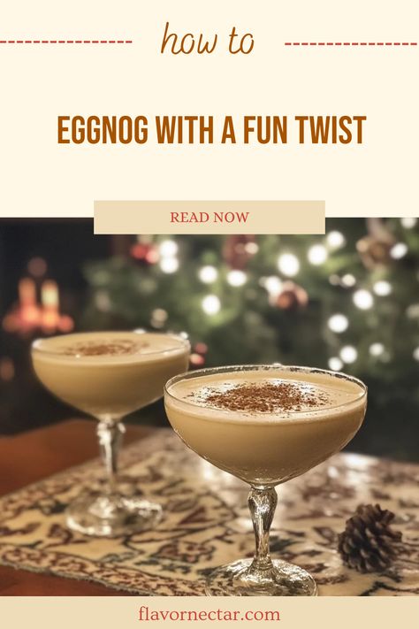 An image showcasing a delicious eggnog recipe with a modern twist that will surely impress your holiday guests. Southern Comfort Eggnog, Hawaiian Banana Bread, Classic Eggnog, Rum Extract, Herb Roasted Potatoes, Eggnog Recipe, Festive Cocktails, Dairy Free Options, Honey Recipes