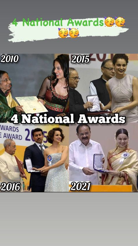 Actor Award, Kangana Ranaut, Traditional Silk Saree, National Film Awards, Best Supporting Actor, Instagram Handle, Film Awards, Awards Ceremony, Award Winner