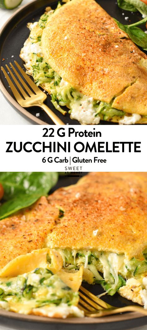 Zucchini Omelette Steak Omelette Recipe, Healthy Omlet Recipes, Broccoli Omelette, Cheesy Omelette, Zucchini Omelette, Omelette Fillings, Dairy Free Dinners, Healthy Omelette, Omlet Recipes