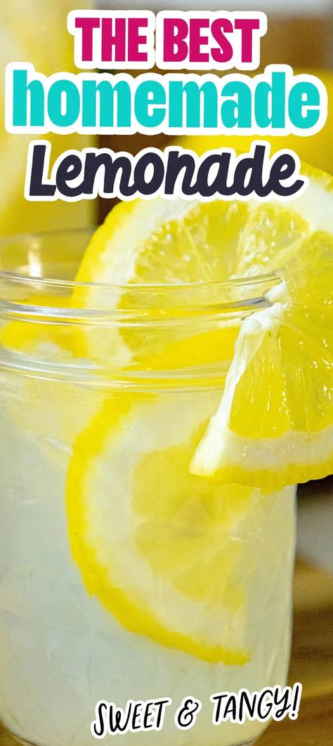 The Best Homemade Lemonade - drinks #drinks Canes Lemonade Recipe, Fresh Lemonade Recipe Easy, Lemonade Recipe For Party, Best Homemade Lemonade, Fresh Lemonade Recipe, Homemade Lemonade Recipe, Easy Lemonade Recipe, How To Make Lemonade, Homemade Lemonade Recipes